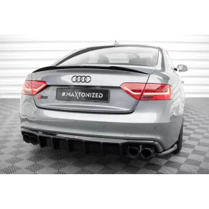 Difuzor de bara spate S-Line Maxton Design potrivit pentru Audi A5 Coupe, Sportback, Cabrio 8T 2011-2016, Negru lucios-image-6336740