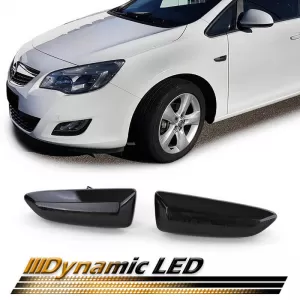 Seitenblinker geeignet für Opel Astra J 10-16 / Astra K 16+ / Insignia B 17+ / Zafira C 11-16 / Crossland X 19+ LED Dynamisch Smoke 2 Stück-image-6336988
