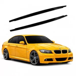 Seitenleisten-Erweiterungen geeignet für BMW 3 E90/E91 05-11 E92/E93 06-14 Glänzend Schwarz aus ABS-Kunststoff 2 Stück-image-6337032