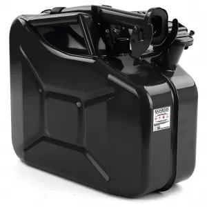 Rezervor metalic de 10L pentru combustibil, benzină, motorină, cu țeavă de umplere, negru-image-6337159