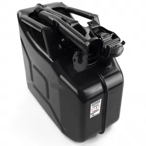 Rezervor metalic de 10L pentru combustibil, benzină, motorină, cu țeavă de umplere, negru-image-6337162
