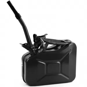 Rezervor metalic de 10L pentru combustibil, benzină, motorină, cu țeavă de umplere, negru-image-6337169