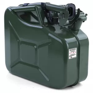 canistru metalic de 10L pentru rezervă de combustibil benzină motorină cu cioc verde-image-6337195