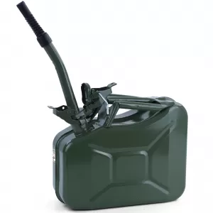canistru metalic de 10L pentru rezervă de combustibil benzină motorină cu cioc verde-image-6337205