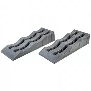 2x Stufenkeile Auffahrkeile Rampen Grau für Wohnwagen Wohnmobil Caravan-image-6337329