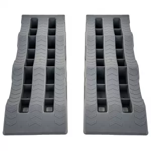 2x Stufenkeile Auffahrkeile Rampen Grau für Wohnwagen Wohnmobil Caravan-image-6337330