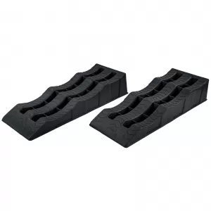 2x Stufenkeile Auffahrkeile Rampen Schwarz für Wohnwagen Wohnmobil Caravan-image-6337346