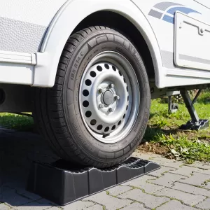 2x Stufenkeile Auffahrkeile Rampen Schwarz für Wohnwagen Wohnmobil Caravan-image-6337353
