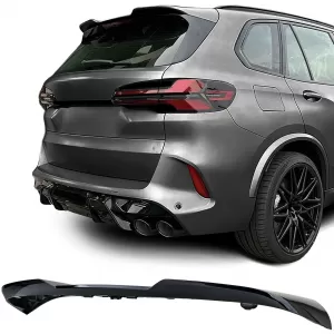 Roof rear spoiler sport in gloss black fits BMW X5 G05 from 2018-image-6337417