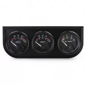 image-26-Additional instruments 3-piece set oil temperature volt oil pressure youngtimer retro black
