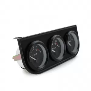 Additional instruments 3-piece set oil temperature volt oil pressure youngtimer retro black-image-6337559