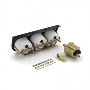 Additional instruments 3-piece set oil temperature volt oil pressure youngtimer retro black-image-6337561