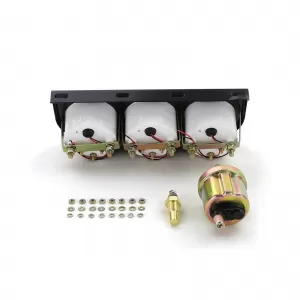 Additional instruments 3-piece set oil temperature volt oil pressure youngtimer retro black-image-6337563