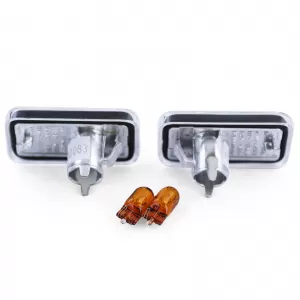 Clear glass side indicator chrome for VW Golf 1 2 Polo 86C Jetta Corrado Scirocco-image-6337704