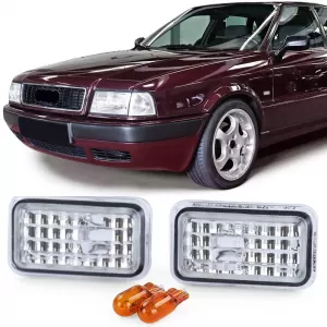 image-19-Clear glass side indicator chrome for Audi 80 90 100 A6 C4 200 V8
