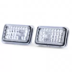Clear glass side indicator chrome for Audi 80 90 100 A6 C4 200 V8-image-6337707