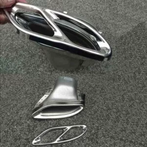 Muffler Tips Chrome A Design Look Suitable for Mercedes-Benz W212 FL W166 C292 W117 W205 X253 W253 2 Pcs-image-6337739