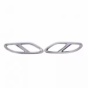 Muffler Tips Chrome A Design Look Suitable for Mercedes-Benz W212 FL W166 C292 W117 W205 X253 W253 2 Pcs-image-6337742