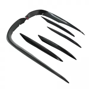 Front Bumper Splitters suitable for Mercedes-Benz E-Class W213 16-19 Pro Facelift A Design Line Gloss Black 6 pcs