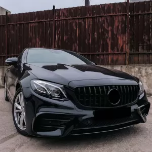 Front Bumper Splitters suitable for Mercedes-Benz E-Class W213 16-19 Pro Facelift A Design Line Gloss Black 6 pcs