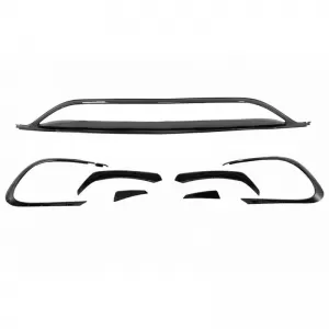 Front Bumper Splitters suitable for Mercedes-Benz CLA W117 Facelift 16-18 with A Design Line Bumper Piano Black 8 Pieces-image-6337804