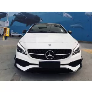 Front Bumper Splitters suitable for Mercedes-Benz CLA W117 Facelift 16-18 with A Design Line Bumper Piano Black 8 Pieces-image-6337809