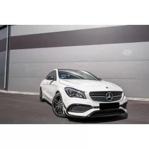 Front Bumper Splitters suitable for Mercedes-Benz CLA W117 Facelift 16-18 with A Design Line Bumper Piano Black 8 Pieces-image-6337811