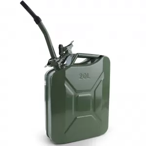 5x 20L Metallkanister für Kraftstoff Benzin Diesel Reserve mit Füllrohr grün-image-6338355