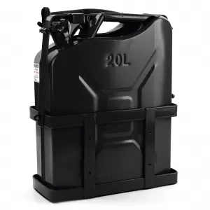 20L Metallkanister für Benzin Diesel Reserve mit Auslauf und Halter schwarz-image-6338371