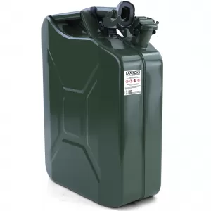 2x 20L Metallkanister für Kraftstoff Benzin Diesel Reserve mit Auslauf grün-image-6338381