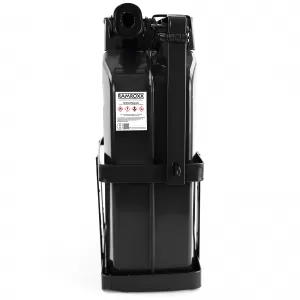 20L Metallkanister für Benzin und Diesel mit Auslauf + Halter schwarz-image-6338394