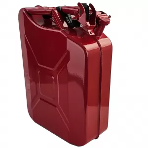 5x 20L Rezervă Metalică Canistră Combustibil Benzină Motorină cu Furtun Roșu-image-6338488