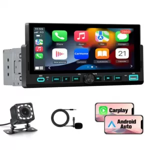 Universal 1DIN Navigation CarPlay Android Auto Wireless Bluetooth MP5 - NAVCAAR6044996