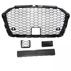 Front Grille suitable for Audi A3 16-20 RS3 Look Honeycomb Glossy Black 1 Pc-image-6338851
