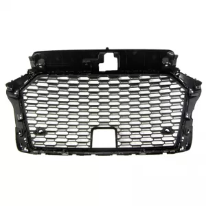 Front Grille suitable for Audi A3 16-20 RS3 Look Honeycomb Glossy Black 1 Pc-image-6338853