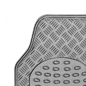 Tapițerie auto universală din aluminiu și carbon 4 bucăți-image-6338985