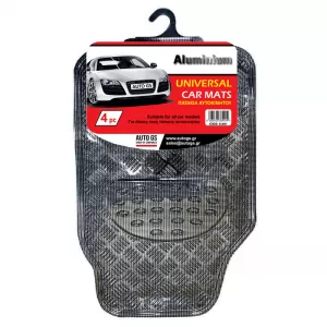 Tapițerie auto universală din aluminiu și carbon 4 bucăți-image-6338990