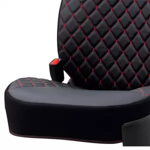 Semi Seat Cover suitable for Otom RSX Diamond Embroidered PVC Black With Red Stitch RSXD-101 1 Piece