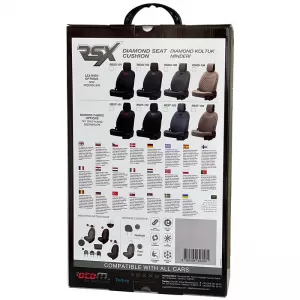 Semi Seat Cover suitable for Otom RSX Diamond Embroidered PVC Black With Red Stitch RSXD-101 1 Piece