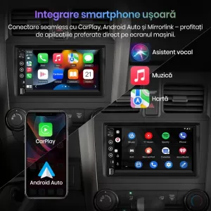 Universal 2DIN 7 inch Carplay and Android Auto Player + REVERSE CAMERA GIFT