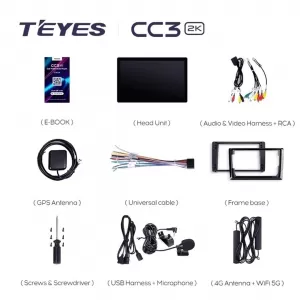 Teyes CC3 2K M Button 4+32GB 10.36   QLED Octa-core 2Ghz Android 4G Bluetooth 5.1 DSP Car Navigation