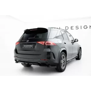 Maxton Design rear spoiler suitable for A Design-Line bumper of Mercedes GLE SUV W167 2019-2023, after 2023, glossy black