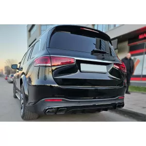 A Design black exhaust tips type GLE63 suitable for Mercedes GLE W167, GLS X167 after 2019, GLE Coupe C167 after 2020, A Design GT X290 after 2018
