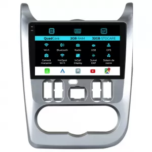 Dedicated Navigation suitable for Dacia Logan (2008 - 2013), 9 Inch, 2Gb RAM, 32Gb Storage, Android Auto, Carplay