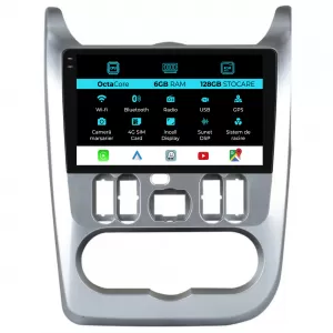 Dedicated Navigation suitable for Dacia Duster (2008 - 2013), 9 Inch, 6Gb RAM, 128Gb Storage, Android Auto, Carplay