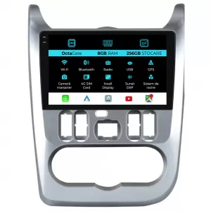 Dedicated Navigation suitable for Dacia Duster (2008 - 2013), 9 Inch, 8Gb Ram, 256Gb Storage, Android Auto, Carplay