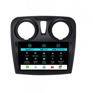 Dedicated Navigation suitable for Dacia Logan (2012 - 2020), 9 Inch, 2Gb RAM, 32Gb Storage, Android Auto, Carplay