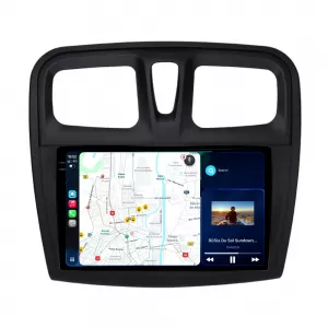 Dedicated Navigation suitable for Dacia Logan (2012 - 2020), QuadCore, 9 Inch, 4Gb Ram, 64Gb Storage, Android Auto, Carplay