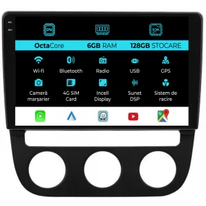 Dedicated Navigation suitable for Volkswagen Golf 5 (2004 - 2009), 10 Inch, 6Gb Ram, 128Gb Storage, Android Auto, Carplay