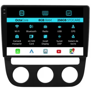 Dedicated Navigation suitable for Volkswagen Golf 5 (2004 - 2009), 10 Inch, 8Gb Ram, 256Gb Storage, Android Auto, Carplay